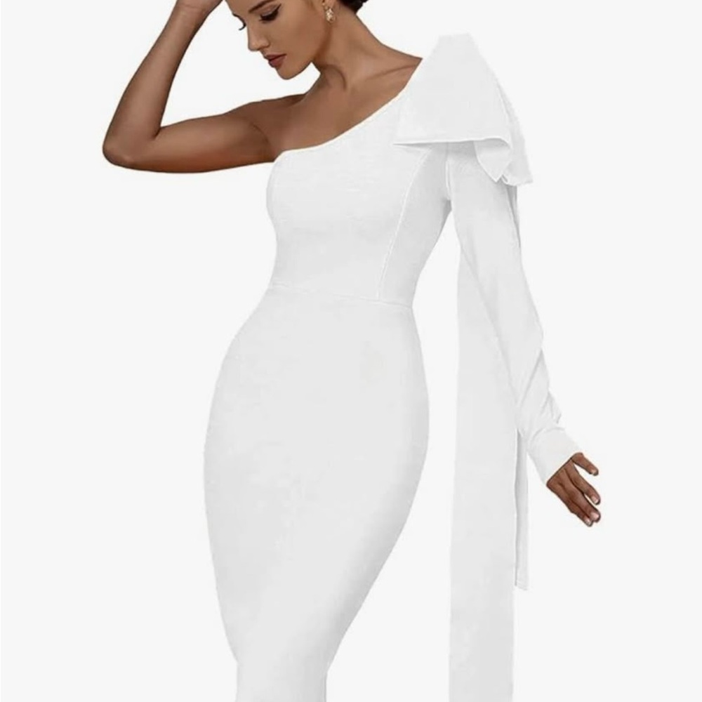 Amazon One-Shoulder White Dress